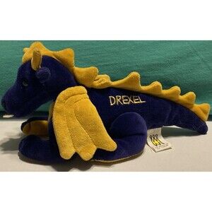 Drexel University Dragon Mascot Plush Mario The Magnificent Manhattan Toy 1998